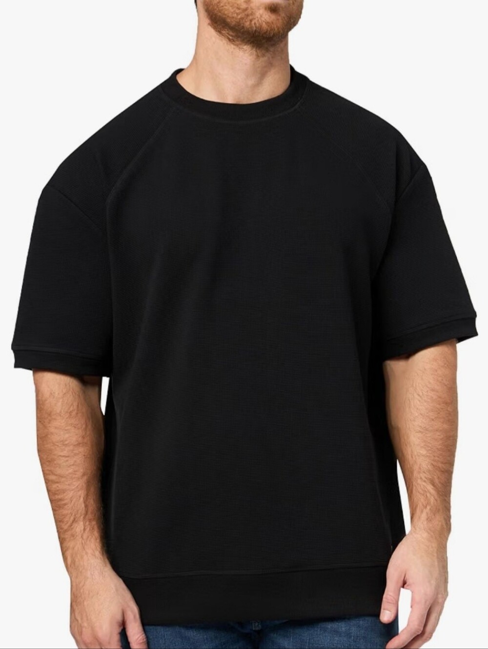 Karl Lagerfeld Mens Mock Neck Short Sleeve Basic Textured Shirt